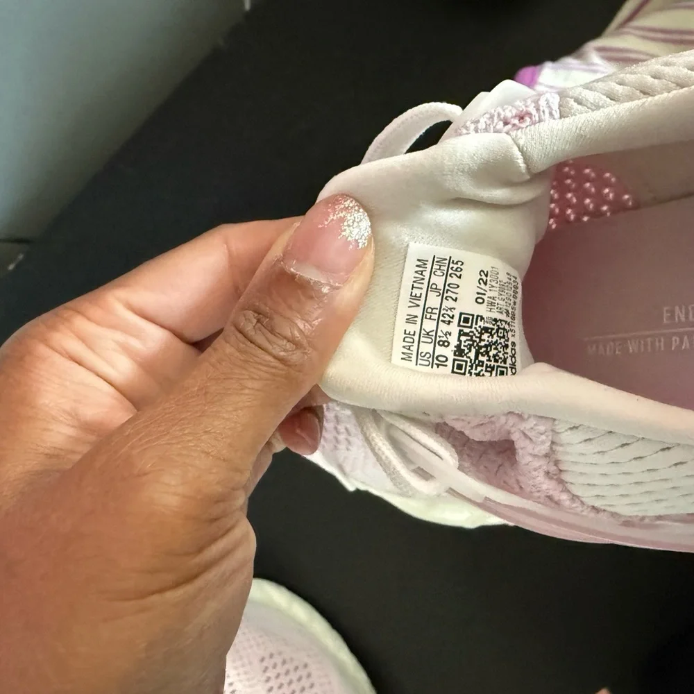 adidas Women's Light Pink and Cream Sneakers - Picture 5 of 10